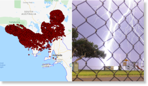 В Южной Австралии зарегистрировано 120000 ударов молнии